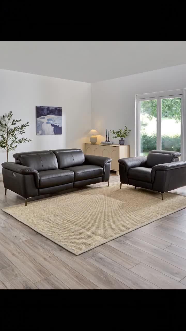 Image thumbnail 8 of 8 of The Very Collection Lorenza Leather/Faux Leather 3 Seater Sofa + Armchair Set (Buy &amp; SAVE!)
