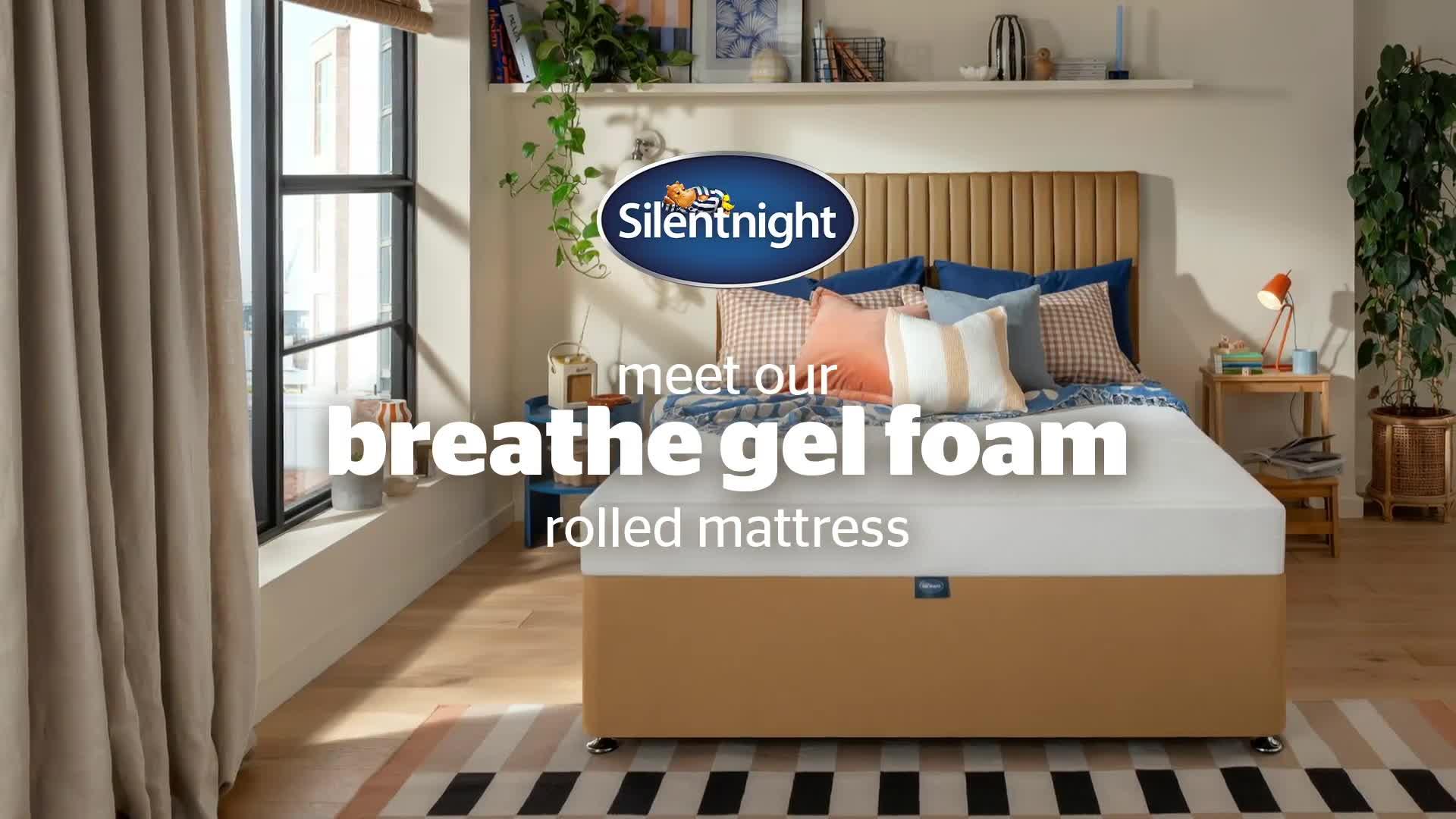 Video of silentnight-breathe-gel-foam-rolled-mattress-15cm-express-delivery-available
