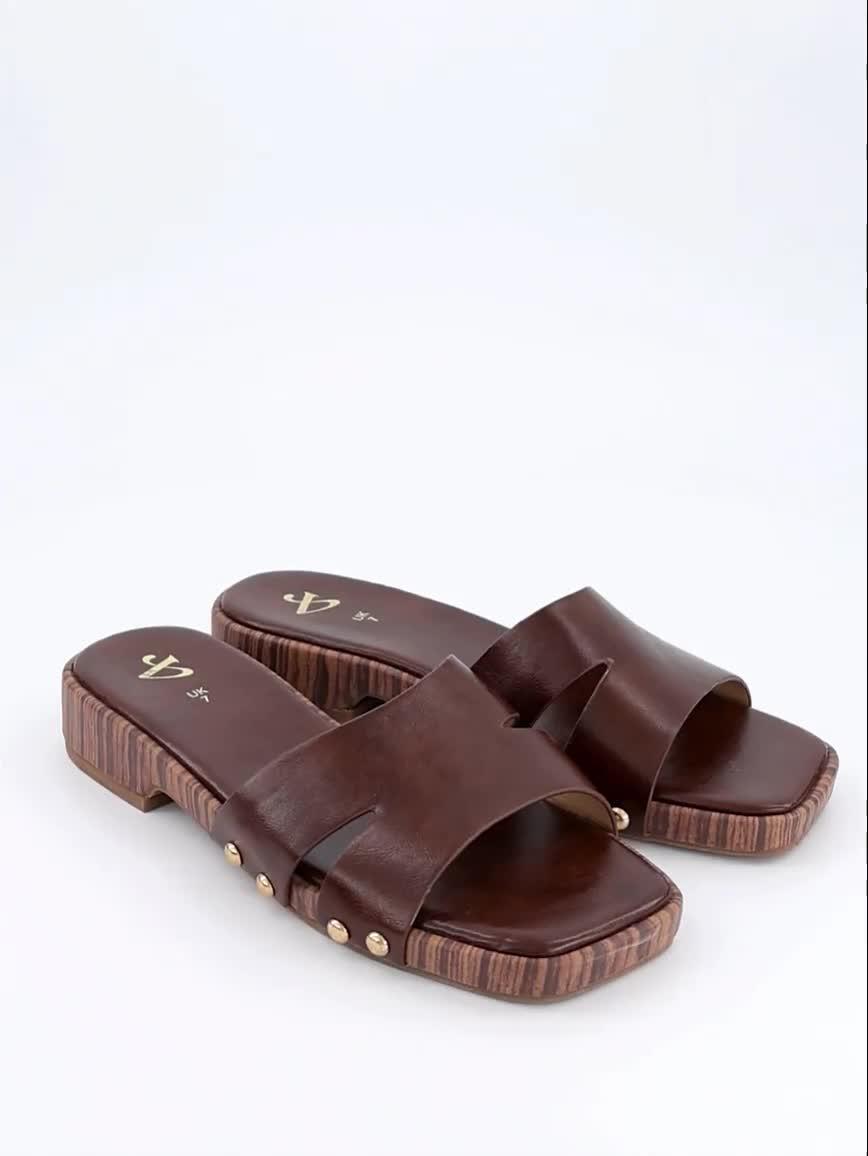 Image thumbnail 7 of 7 of The Very Collection Clog Slider - Brown