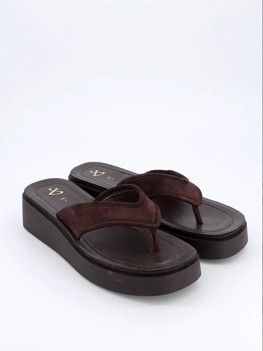 Video of the-very-collection-wedge-toe-thong-sandal-brown