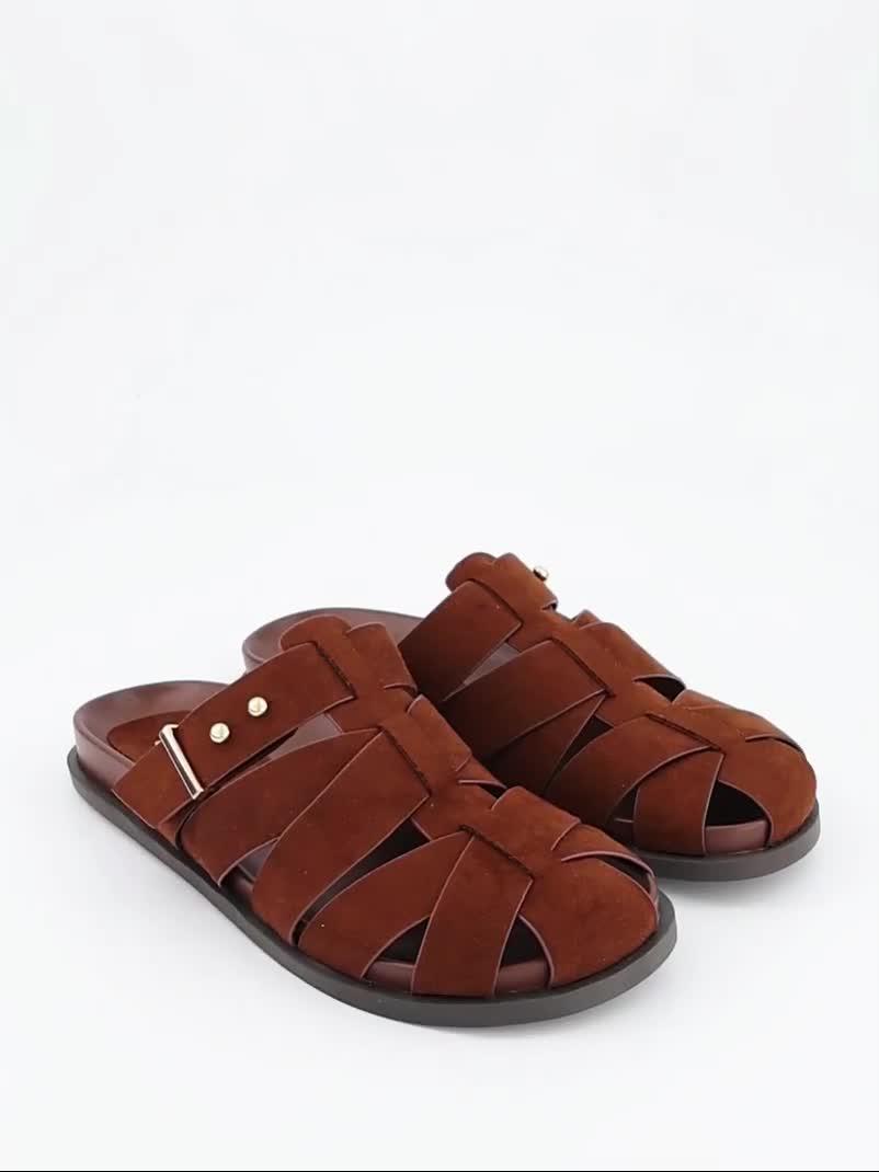 Video of the-very-collection-caged-mule-clog-chocolate
