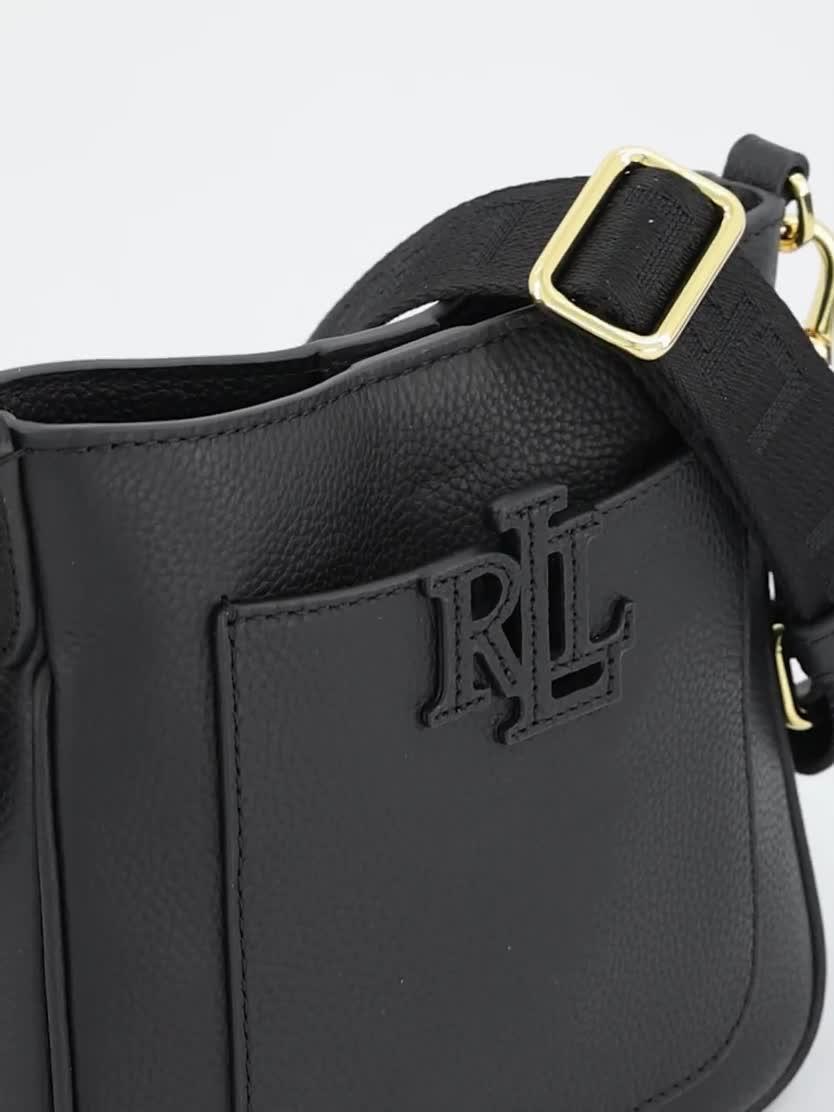 Image thumbnail 5 of 5 of Lauren by Ralph Lauren Cameryn Small Leather Crossbody Bag - Black