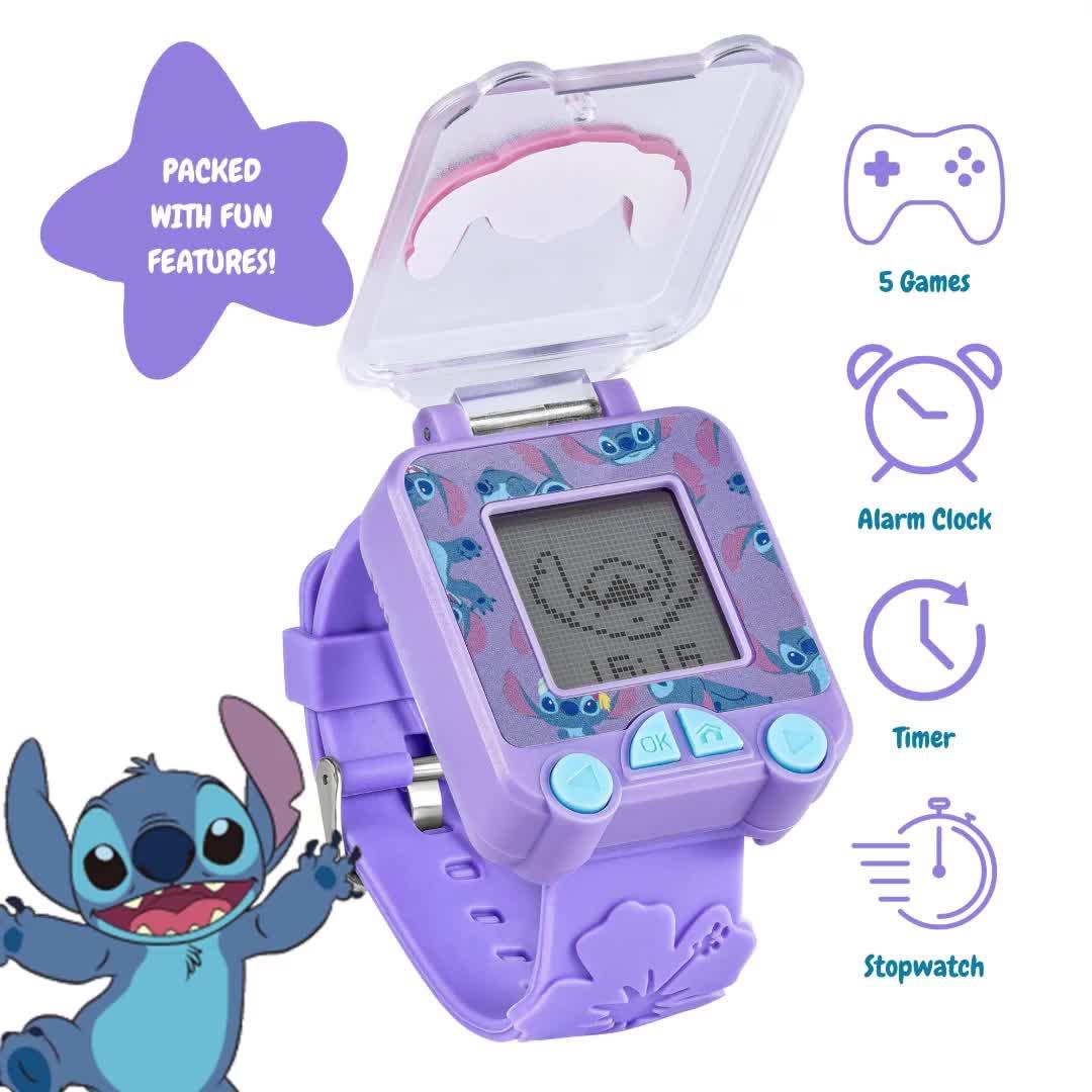 Video of disney-stitch-purple-strap-learning-watchnbsp