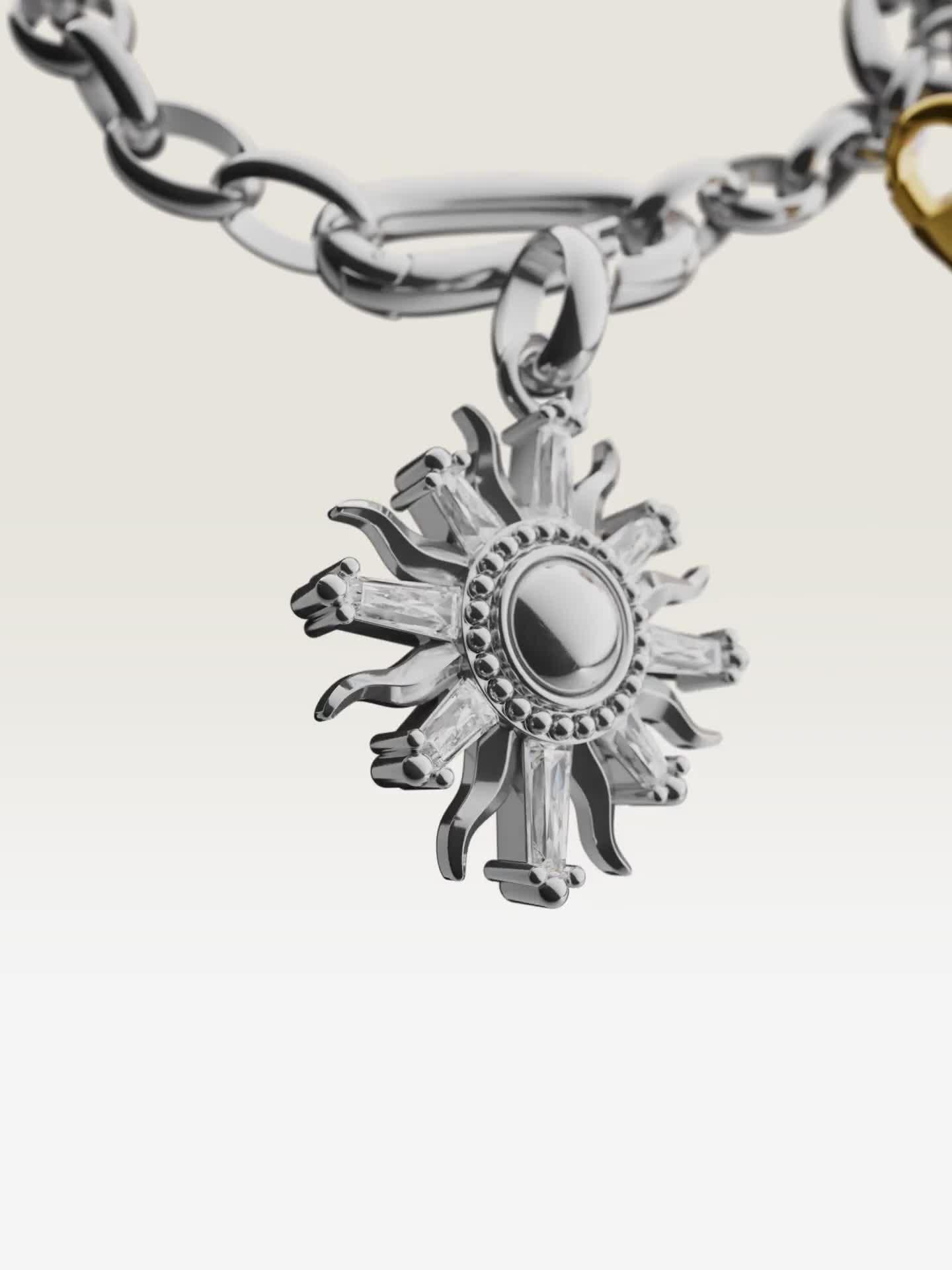 Image thumbnail 5 of 5 of Thomas Sabo Charm Connect paw pendant with stones