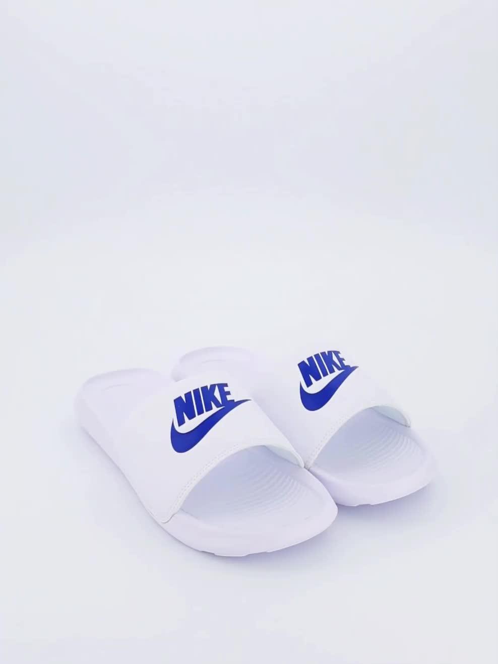 Video of nike-mens-victori-one-slides-white
