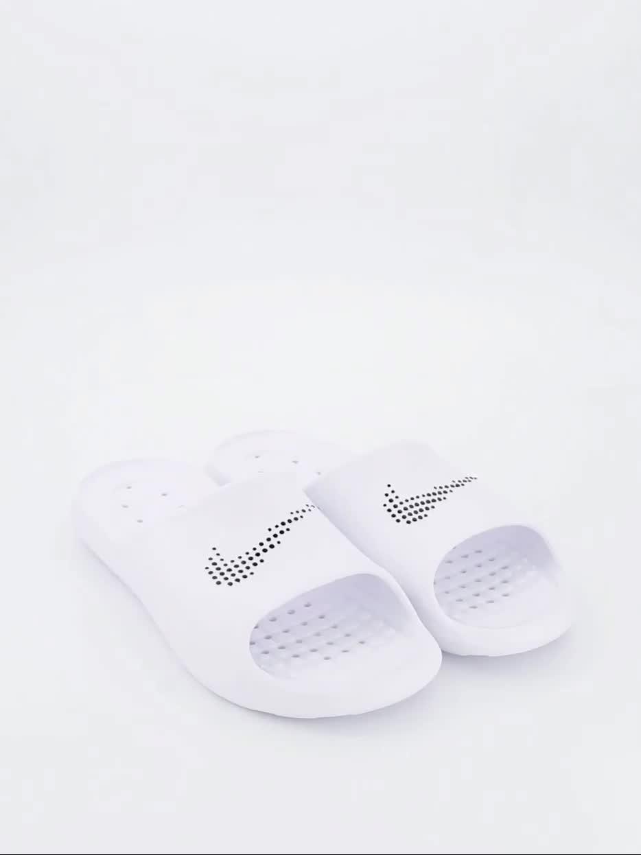 Video of nike-mens-victori-one-slides-white
