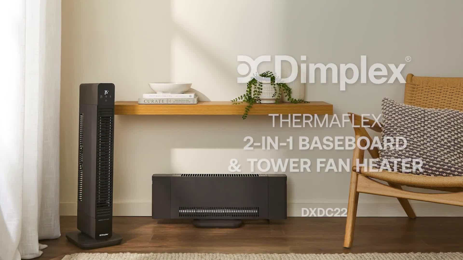 Video of dimplex-dxdc22-thermaflex-2-in-1-wifi-baseboard-and-tower-fan-heater-and-cooling-fan-black