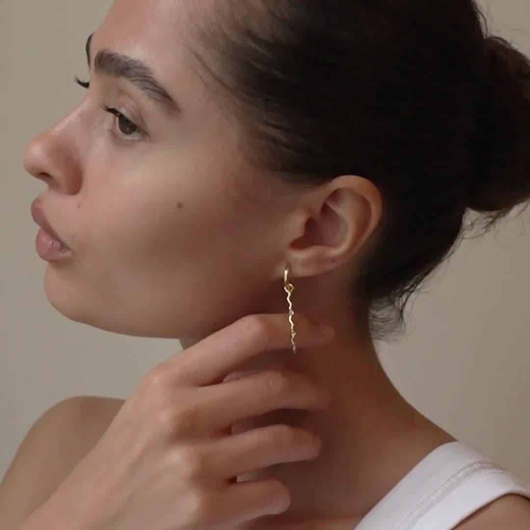 Video of enamel-copenhagen-hydrus-hoop-earrings-18k-gold-plated-sterling-silver
