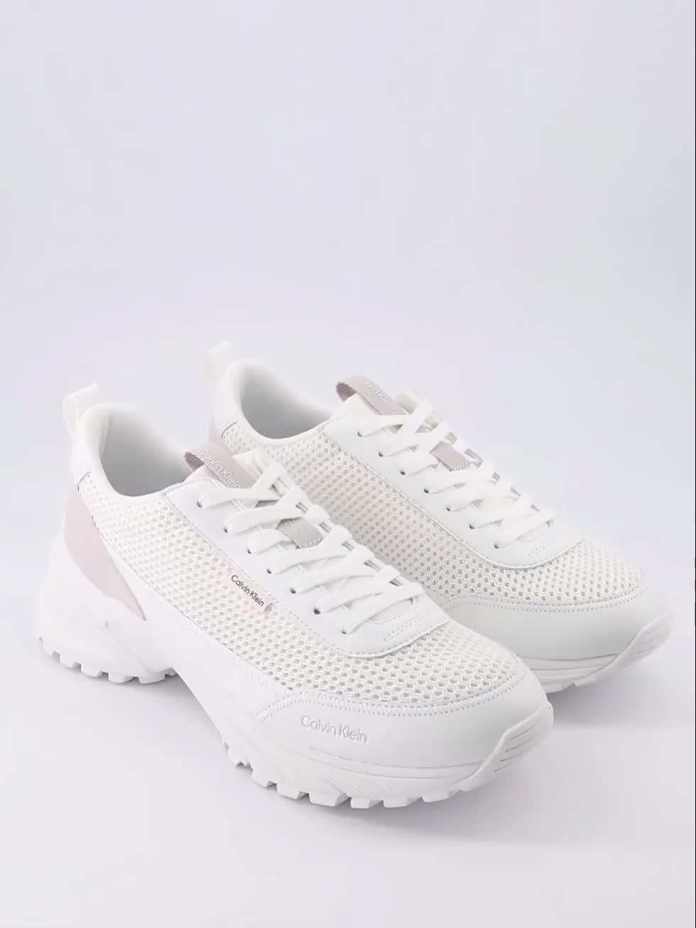 Image thumbnail 7 of 7 of Calvin Klein Hike Runner Laceup Mesh Trainer - White