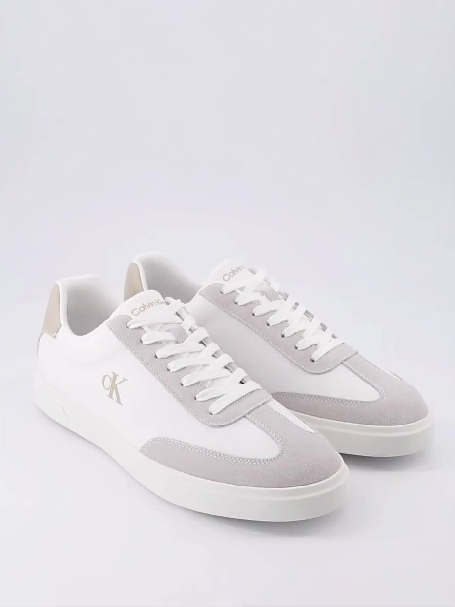 Video of calvin-klein-low-profile-cupsole-trainers-white