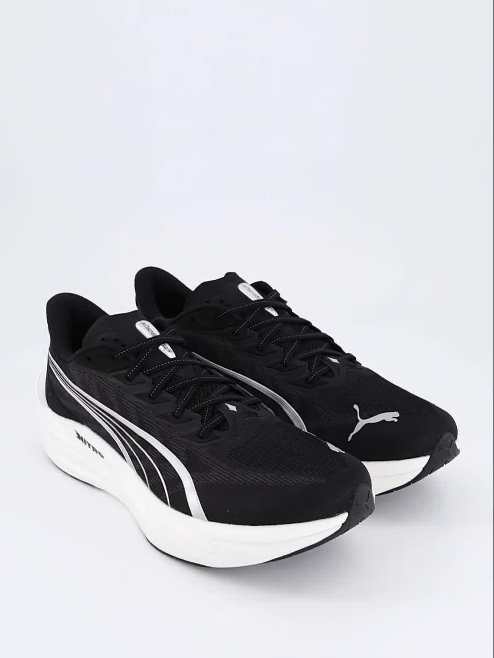 Video of puma-mens-running-deviate-nitro-4-trainers-black