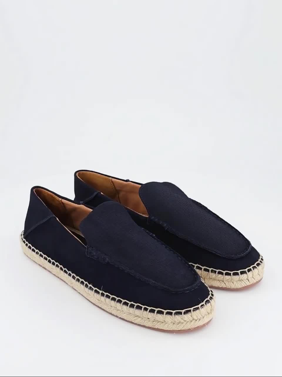 Video of boss-madeira-moccasin-suede-espadrilles-navy
