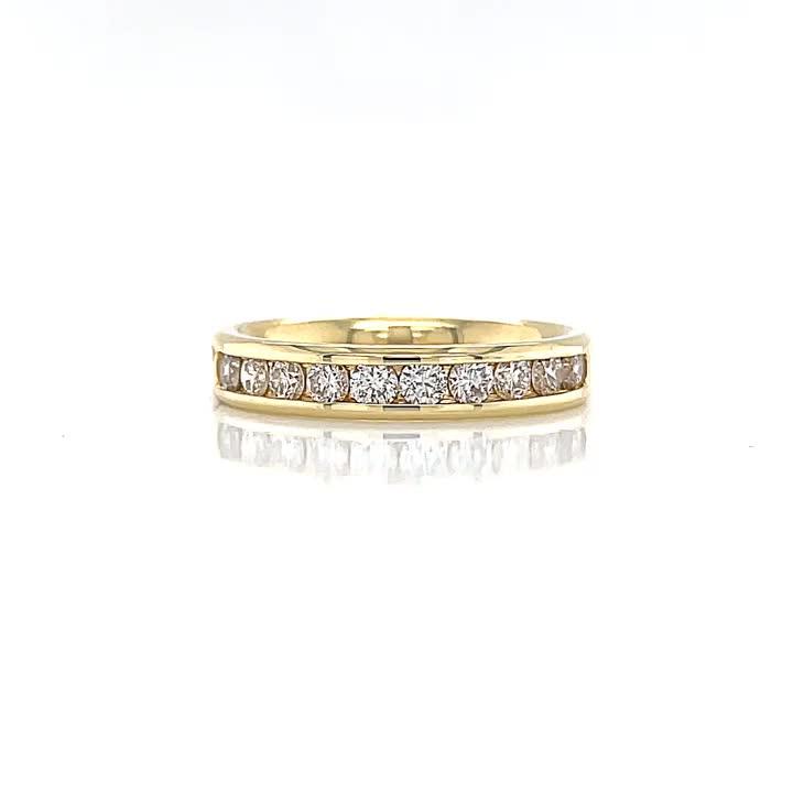 Video of ernest-jones-18ct-gold-channel-set-eternity-050ct-diamond-ring