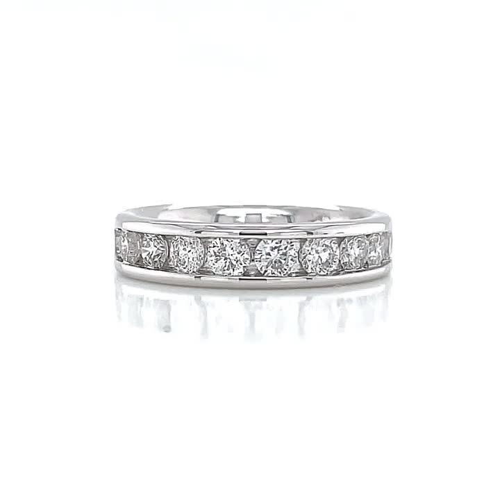 Video of h-samuel-14ct-gold-channel-set-eternity-1ct-diamond-ring-white