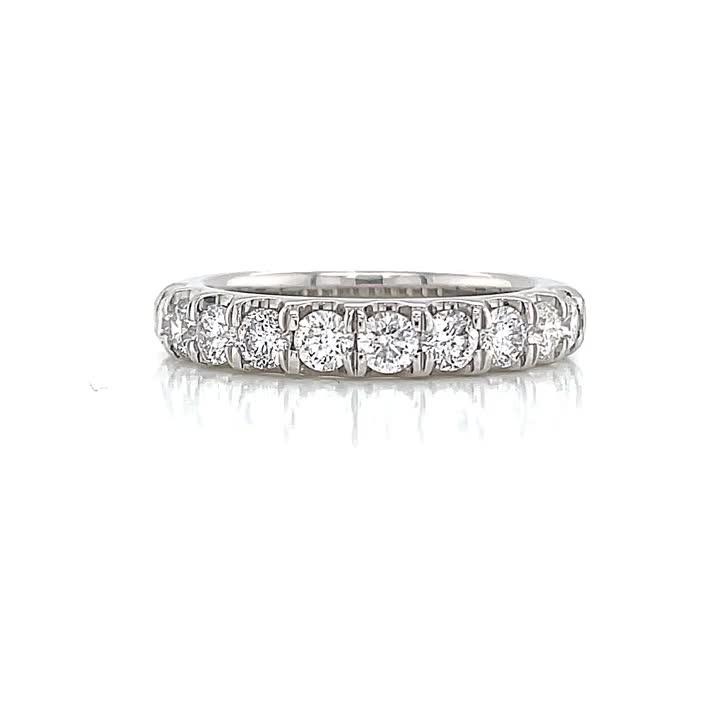 Video of ernest-jones-platinum-claw-set-eternity-1ct-diamond-ring-white