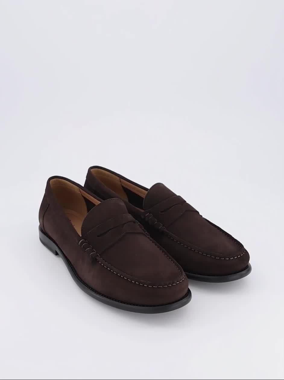 Image thumbnail 7 of 7 of BOSS Tevan Moccasin Suede Loafers - Brown