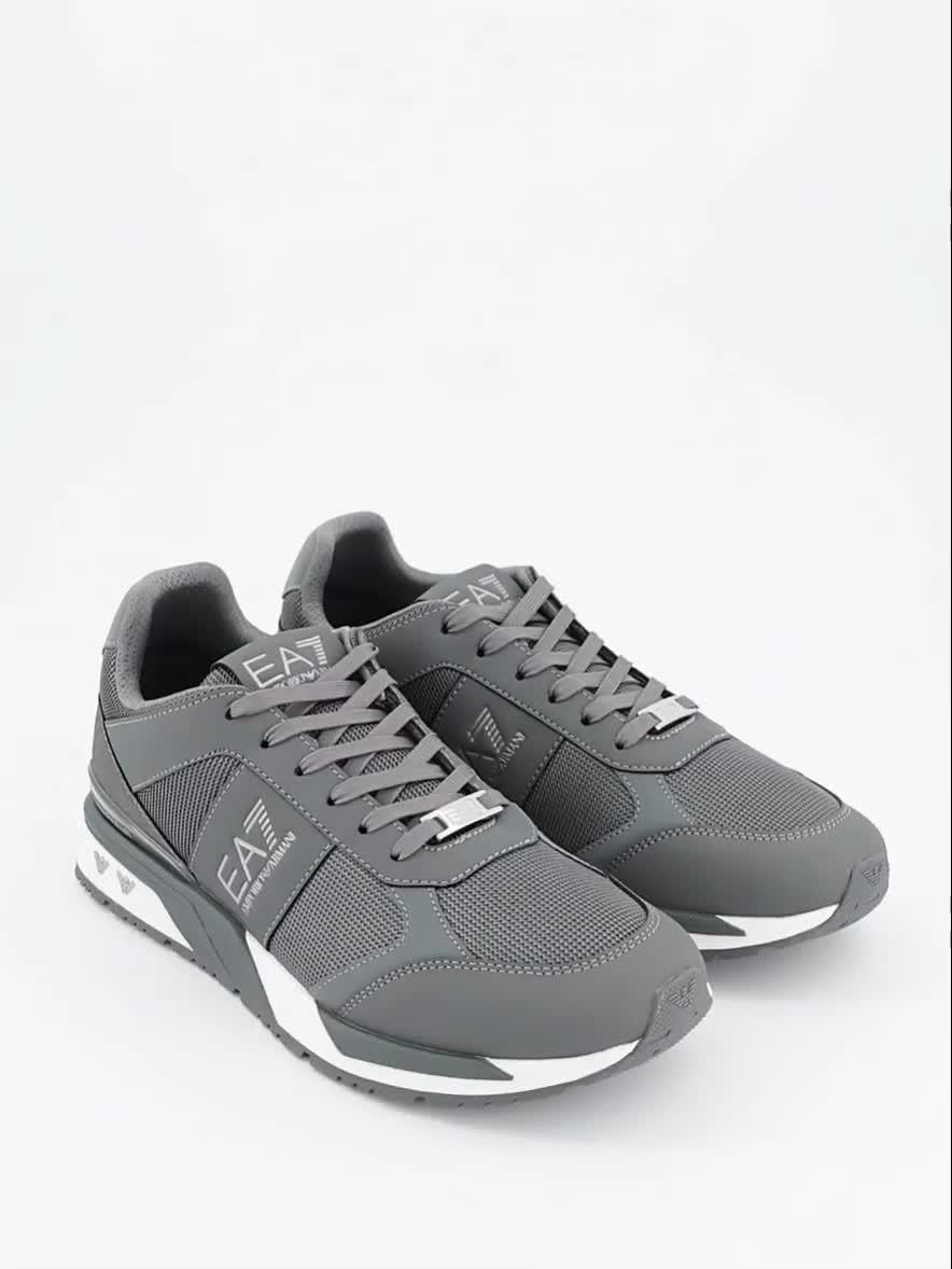 Image thumbnail 7 of 7 of EA7 Emporio Armani Mesh &amp; Pu Trainers - Grey