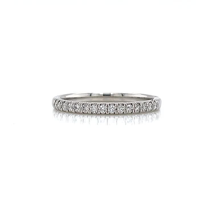 Image thumbnail 4 of 4 of Ernest Jones Platinum Claw Set Eternity 015Ct Diamond Ring - White