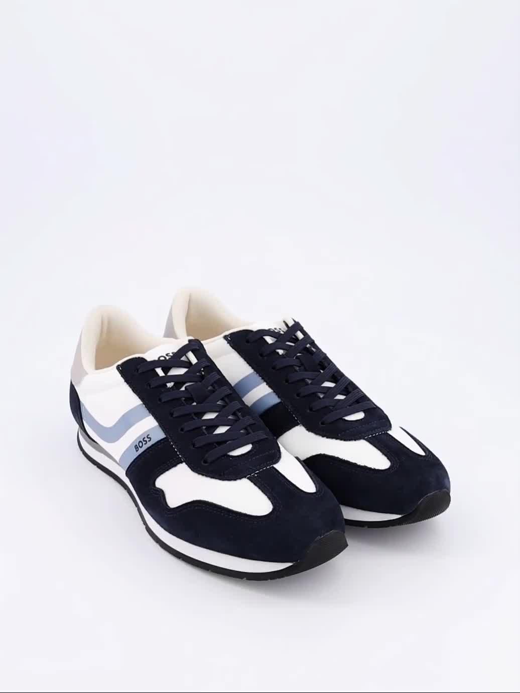 Image thumbnail 7 of 7 of BOSS Orange Levon Runn Nylon Mix Trainers - Blue