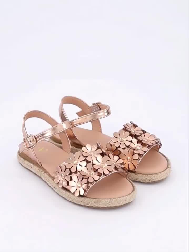 Image thumbnail 7 of 7 of The Very Collection 3D Flower Sandals - Gold