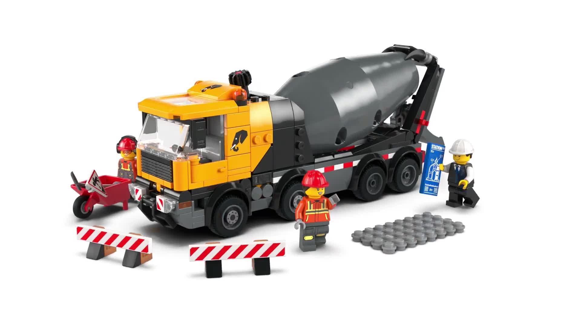 Image thumbnail 8 of 8 of LEGO City Cement Mixer Truck Construction Toy 60478