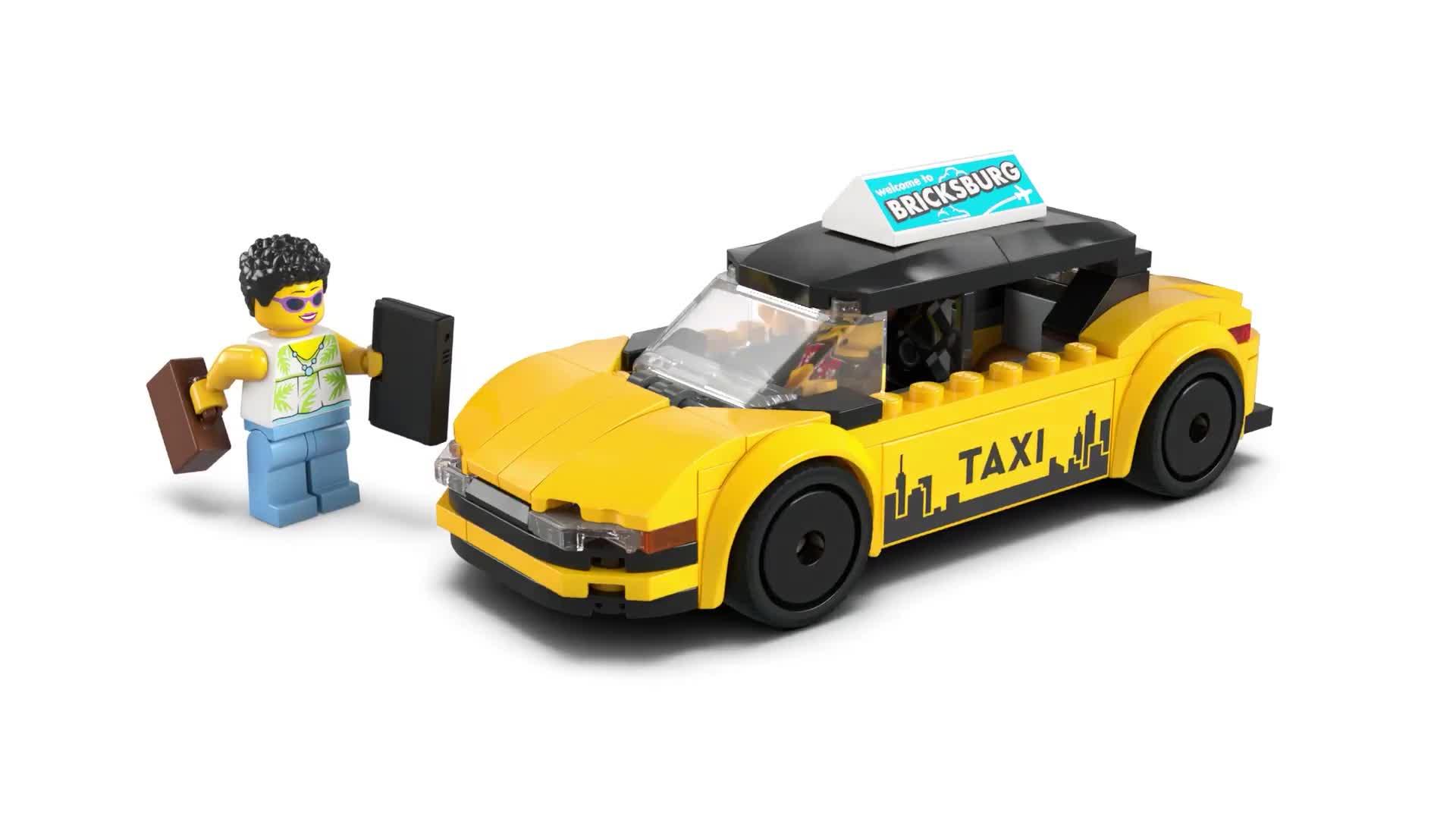 Image thumbnail 8 of 8 of LEGO City Yellow Taxi Toy - Model Car Kit 60487