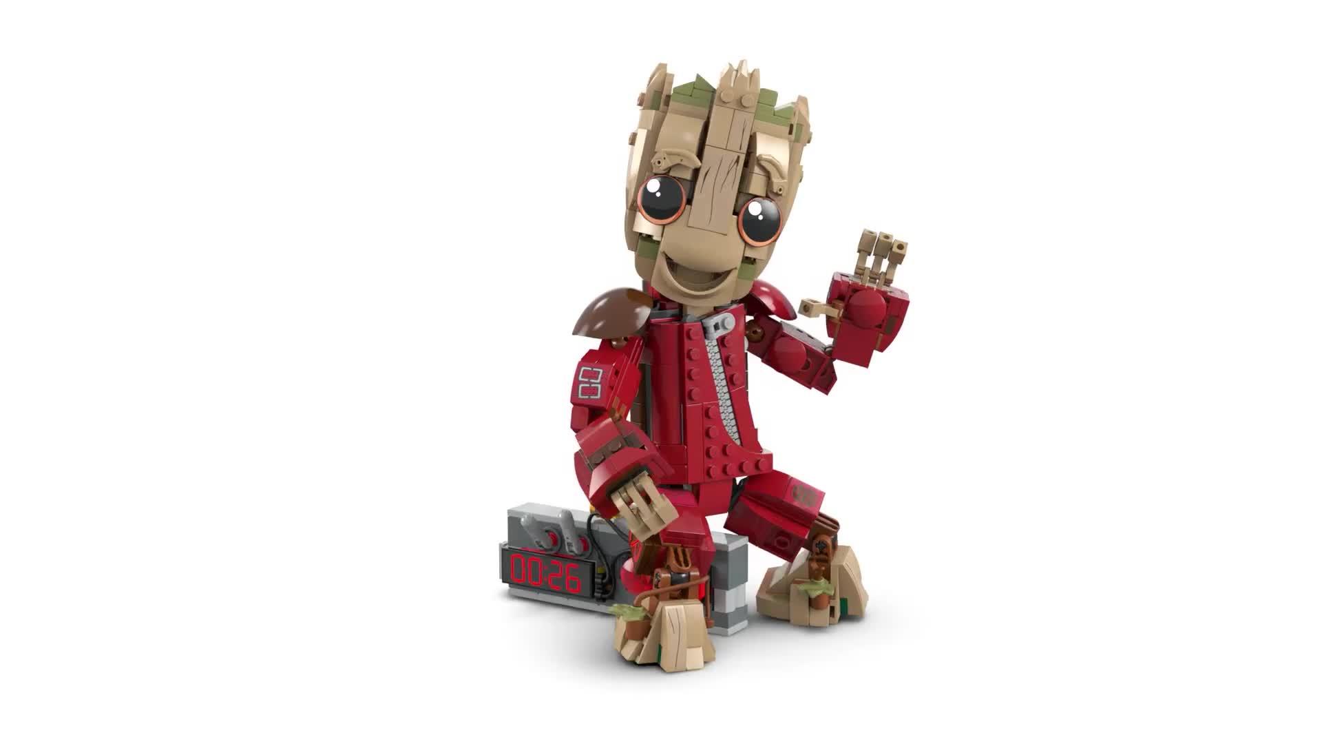 Image thumbnail 8 of 8 of LEGO Super Heroes Ravager Jumpsuit Groot Figure 76341