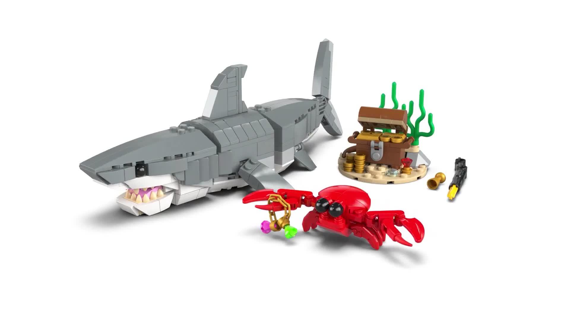Image thumbnail 8 of 8 of LEGO Creator 3in1 Fierce Shark with a Treasure Chest 31381