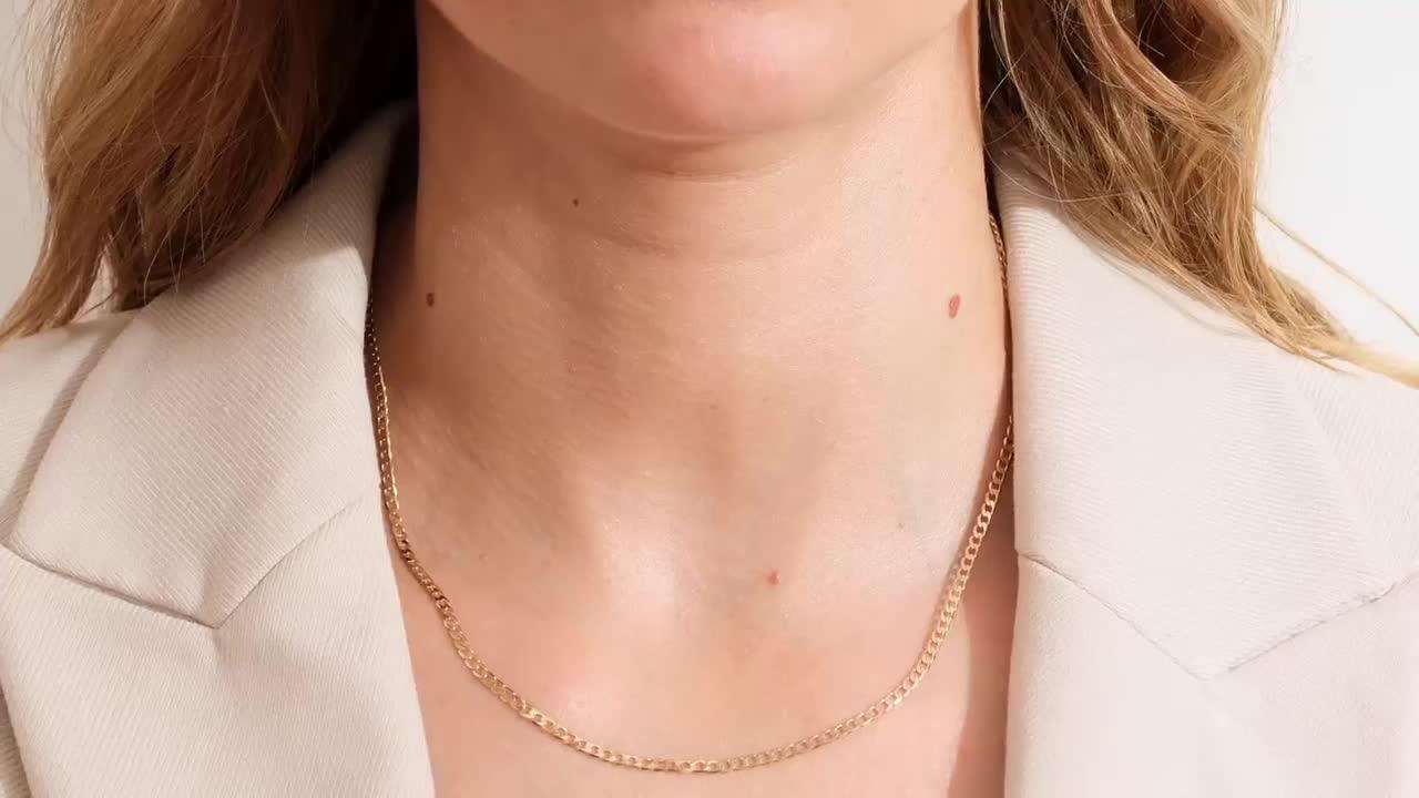 Video of the-love-collection-9ct-yellow-gold-solid-curb-chain-28mm-20-inch