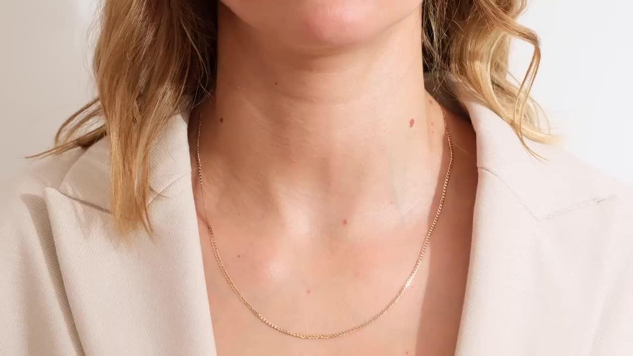 Image thumbnail 5 of 5 of The Love Collection 9ct Yellow Gold 1.9mm Solid Curb Chain