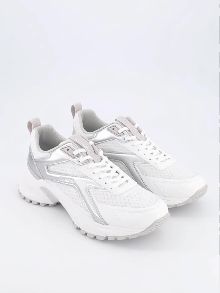 Image thumbnail 7 of 7 of Calvin Klein Runner Trainer - White/Silver