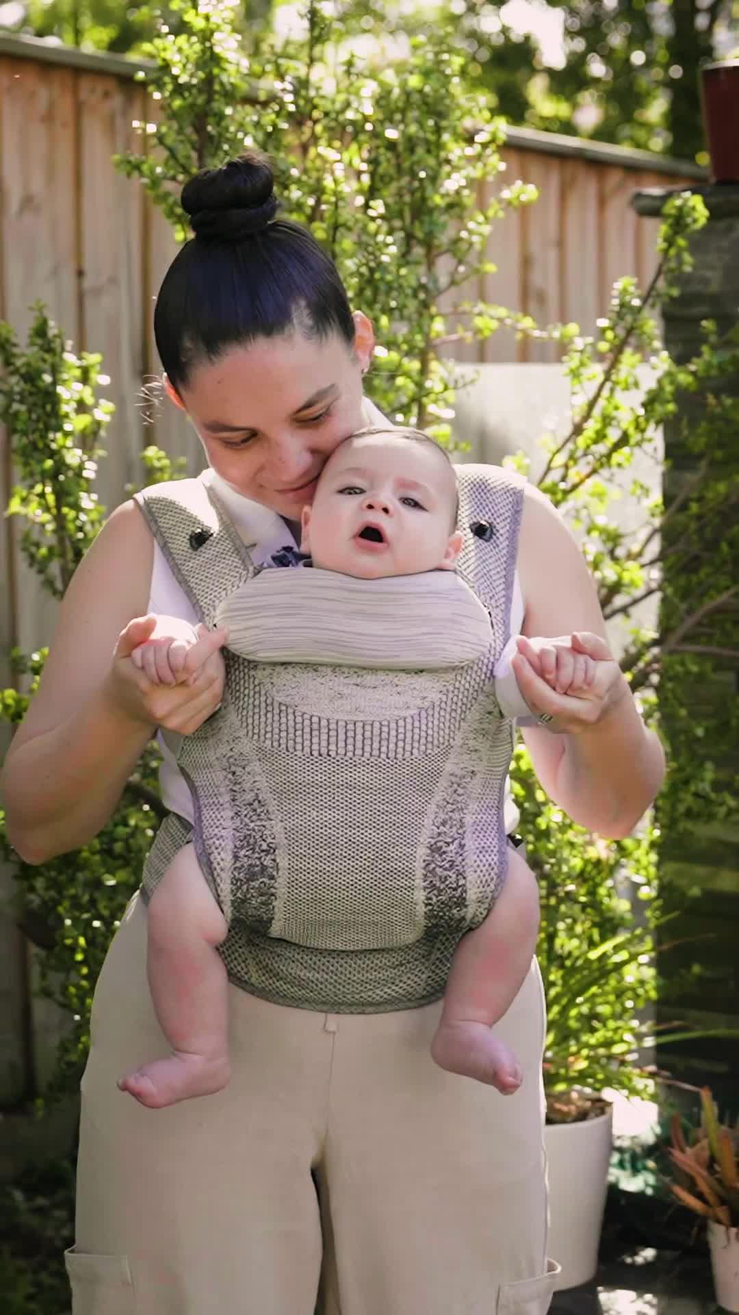 Image thumbnail 8 of 8 of Dreambaby Inspire 3 Positions Fabric Knit Baby Carrier - Grey