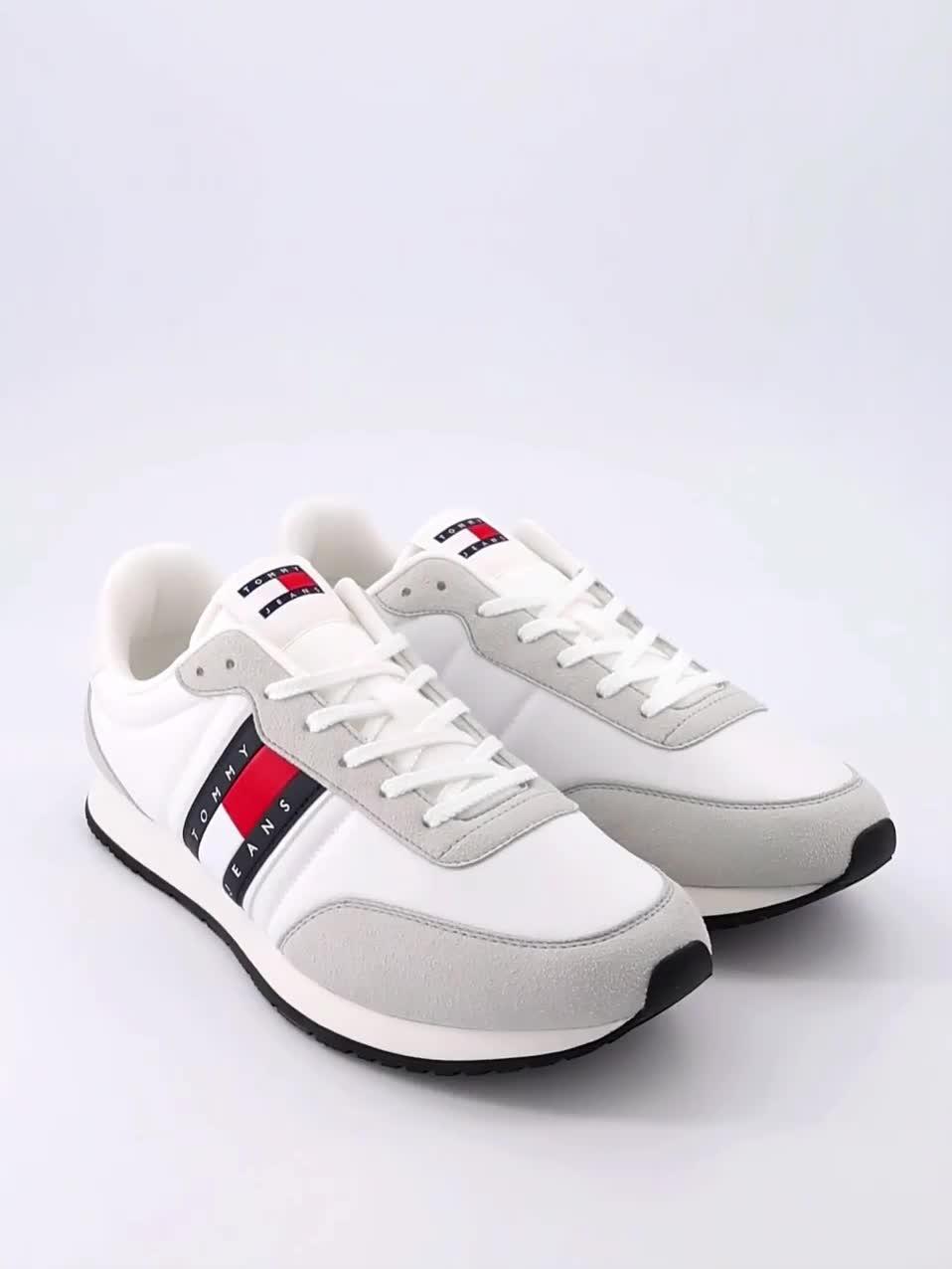 Video of tommy-jeans-classic-runner-trainers-white