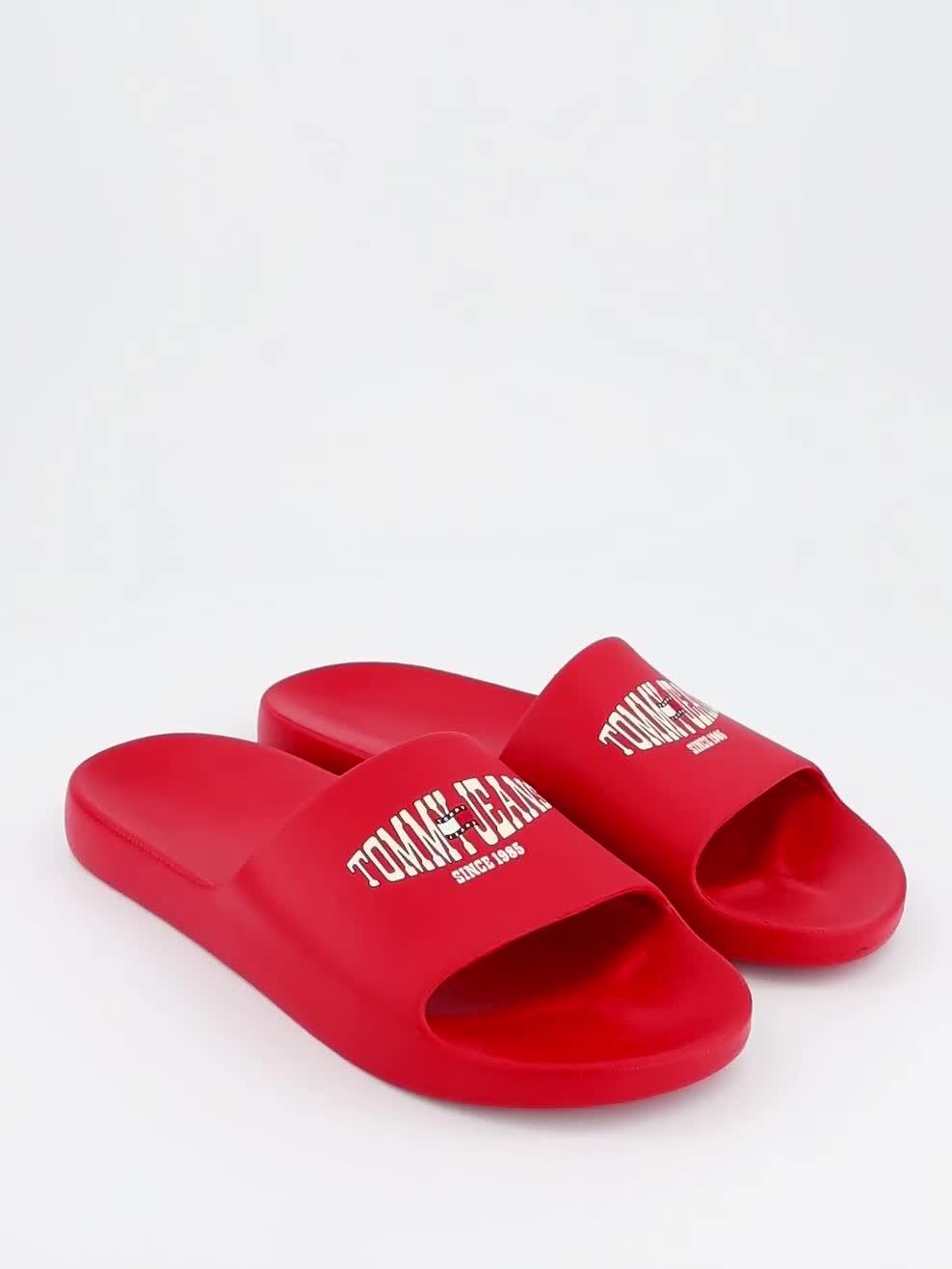 Video of tommy-jeans-injected-sandals-red