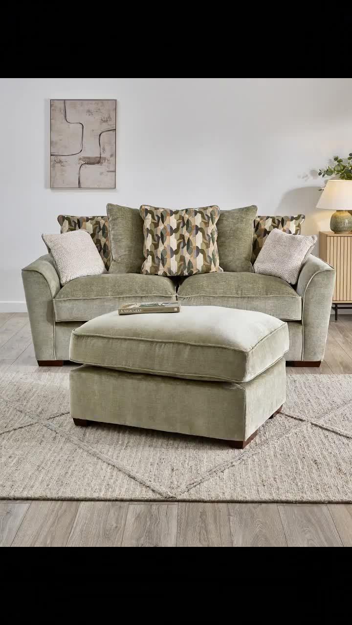 Image thumbnail 8 of 8 of The Very Collection Clover 3 Seater Scatterback Sofa + Footstool