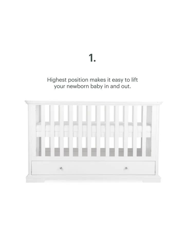 Image thumbnail 6 of 6 of CuddleCo Beaumont Cot Bed - White