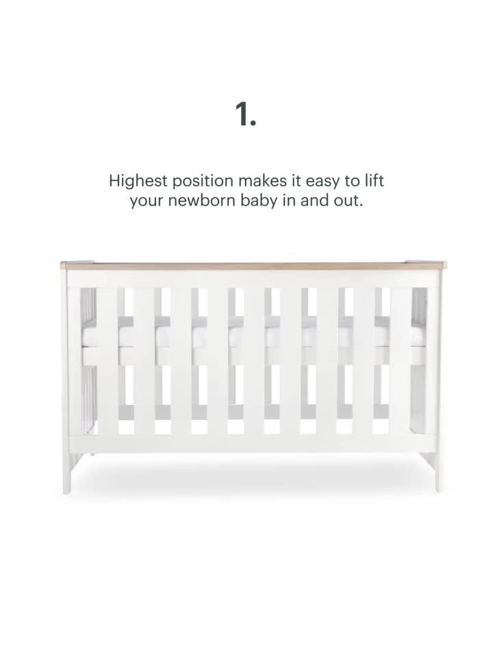 Video of cuddleco-burford-cot-bed-white-oak