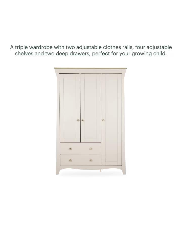 Image thumbnail 6 of 6 of CuddleCo Clara Triple Wardrobe - Cashmere & Ash