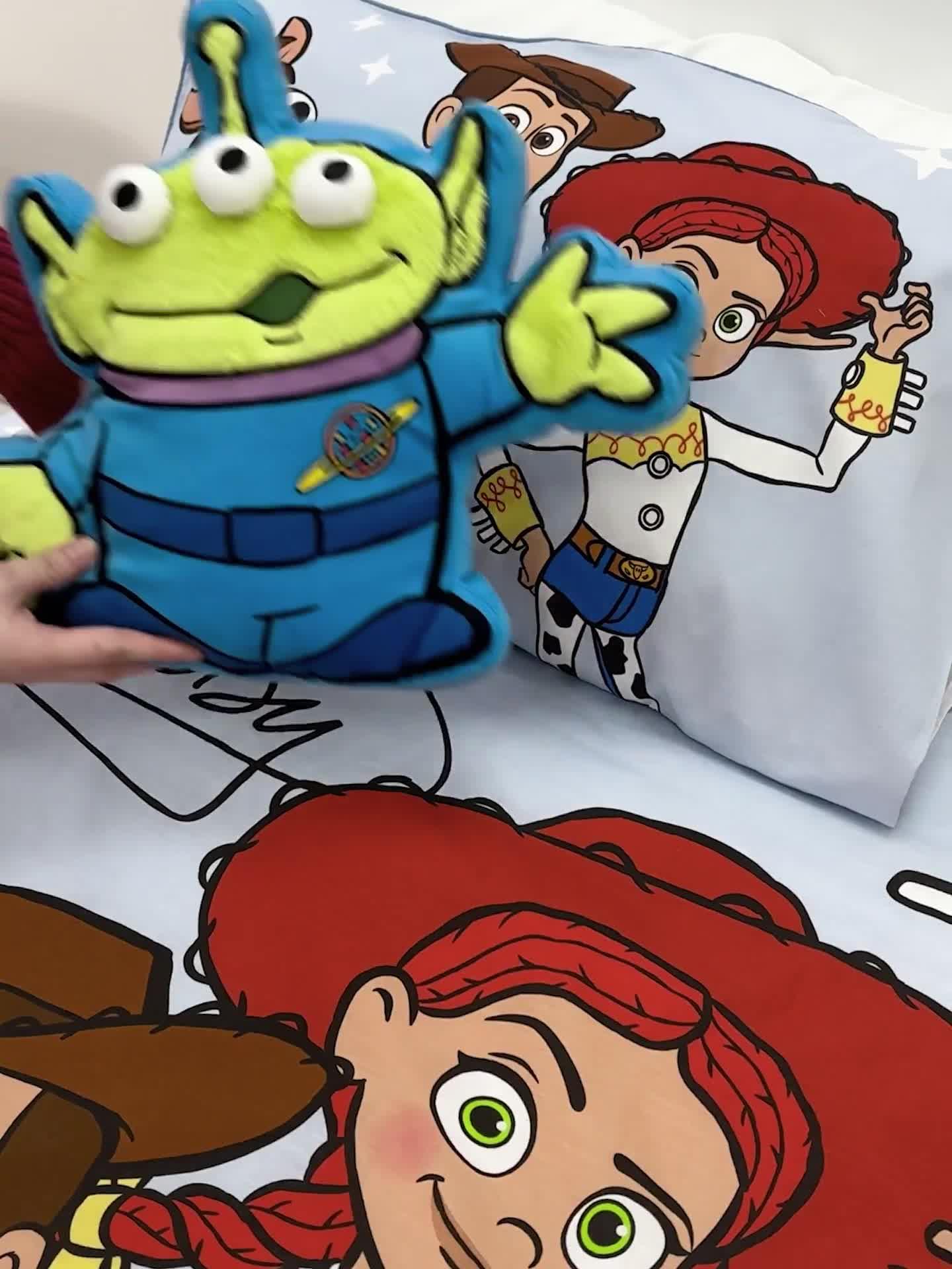 Video of toy-story-explore-shaped-cushion