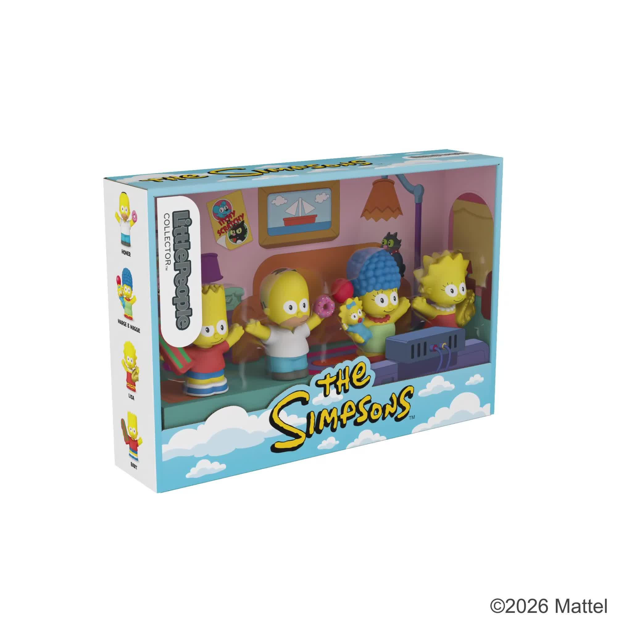 Image thumbnail 8 of 8 of Fisher-Price Little People Collector The Simpsons TV Series Special Edition Set for Fans, 4 Figures
