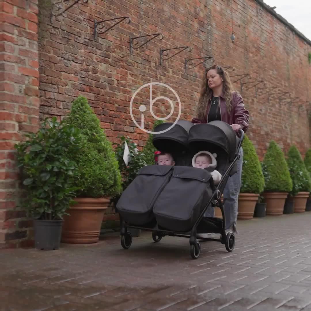 Image thumbnail 8 of 8 of Ickle Bubba Aries Double Max Autofold Stroller - Black