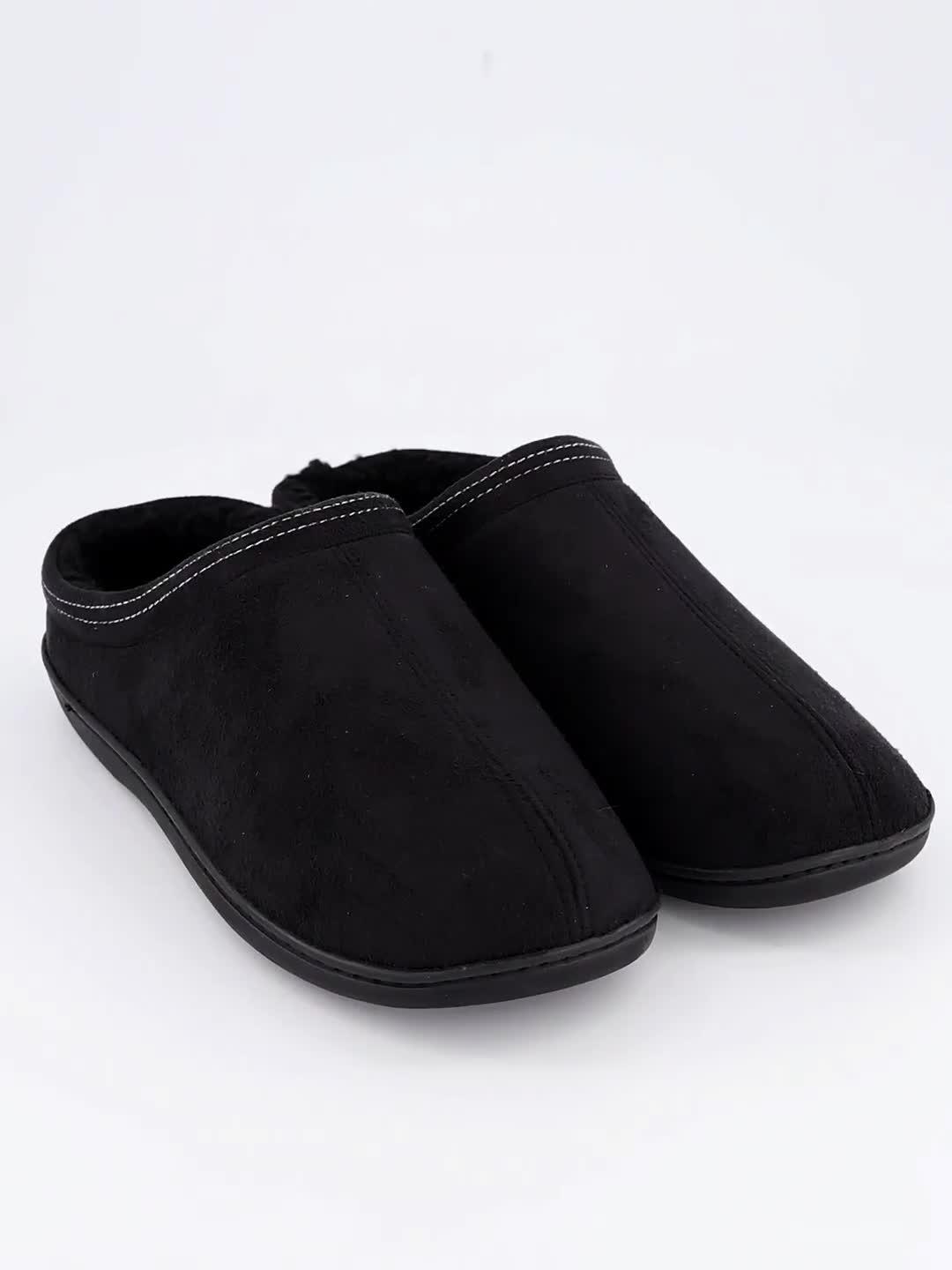 Image thumbnail 7 of 7 of The Very Collection Fleece Lined Mule Slipper - Black