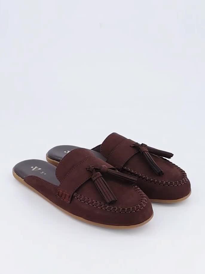 Image thumbnail 7 of 7 of The Very Collection Womens Tassel Slip-On Mule Loafer - Chocolate