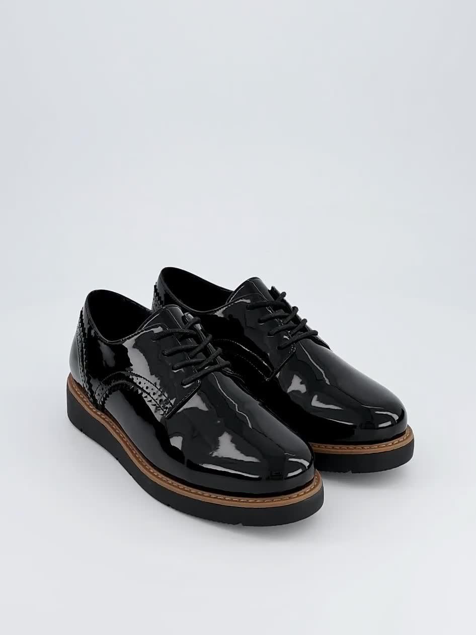 Image thumbnail 7 of 7 of The Very Collection Lace Up Flatform Loafer - Black