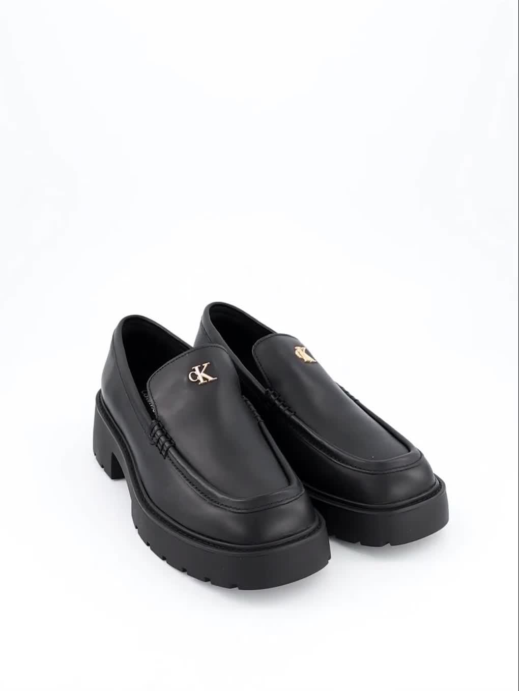 Image thumbnail 7 of 7 of Calvin Klein Chunky Leather Loafers - Black