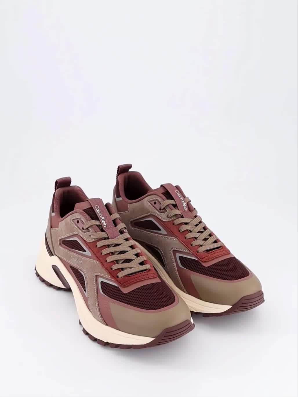 Image thumbnail 7 of 7 of Calvin Klein Hike Runner CK Stripe Flective Trainers - Brown