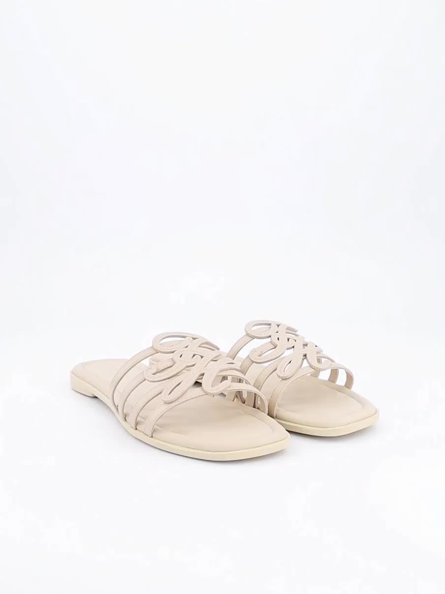 Image thumbnail 7 of 7 of Tommy Hilfiger Logo Strap Leather Mules - Beige