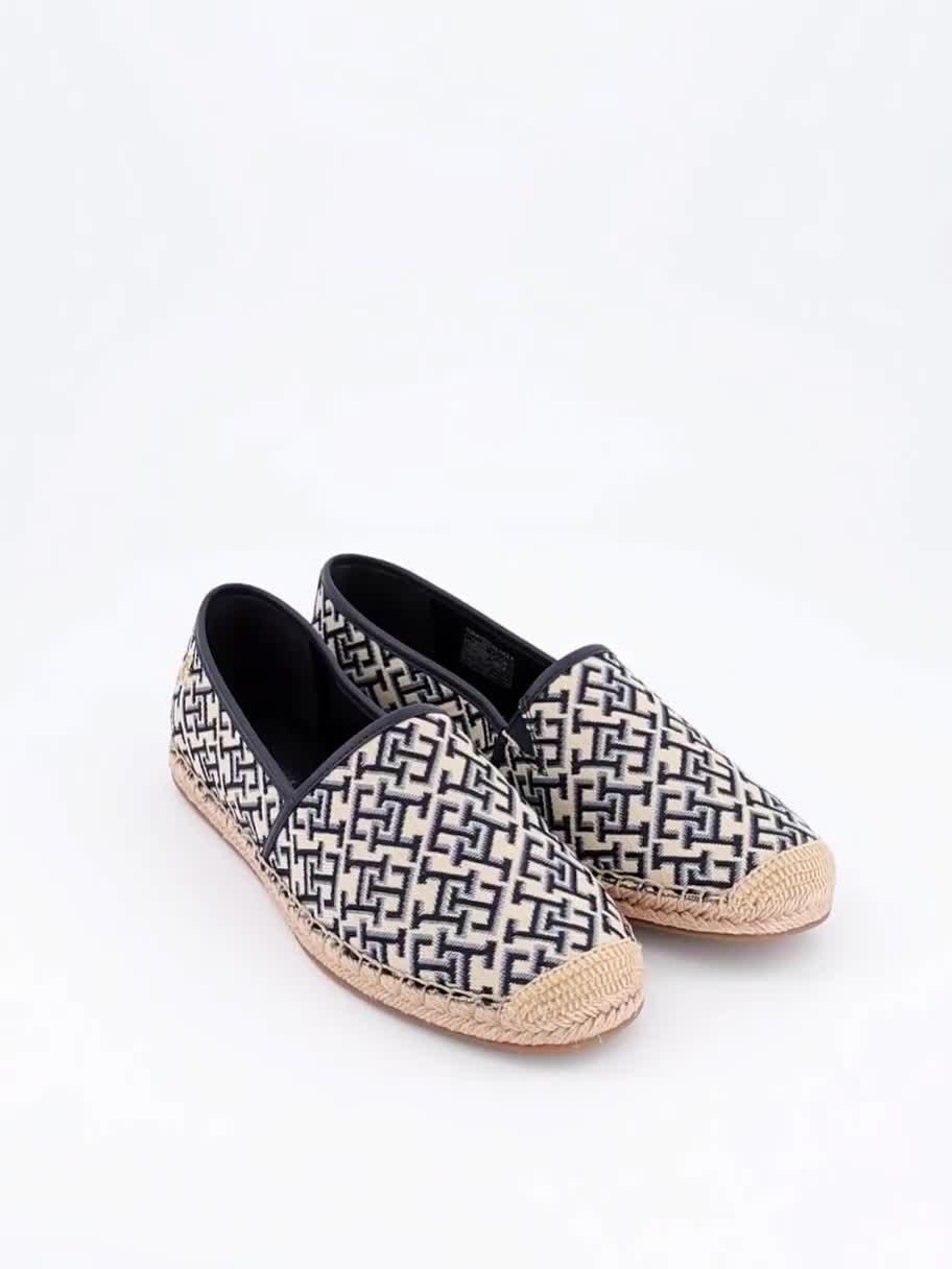 Image thumbnail 7 of 7 of Tommy Hilfiger Monogram Plaque Jacquard Espadrilles - Blue