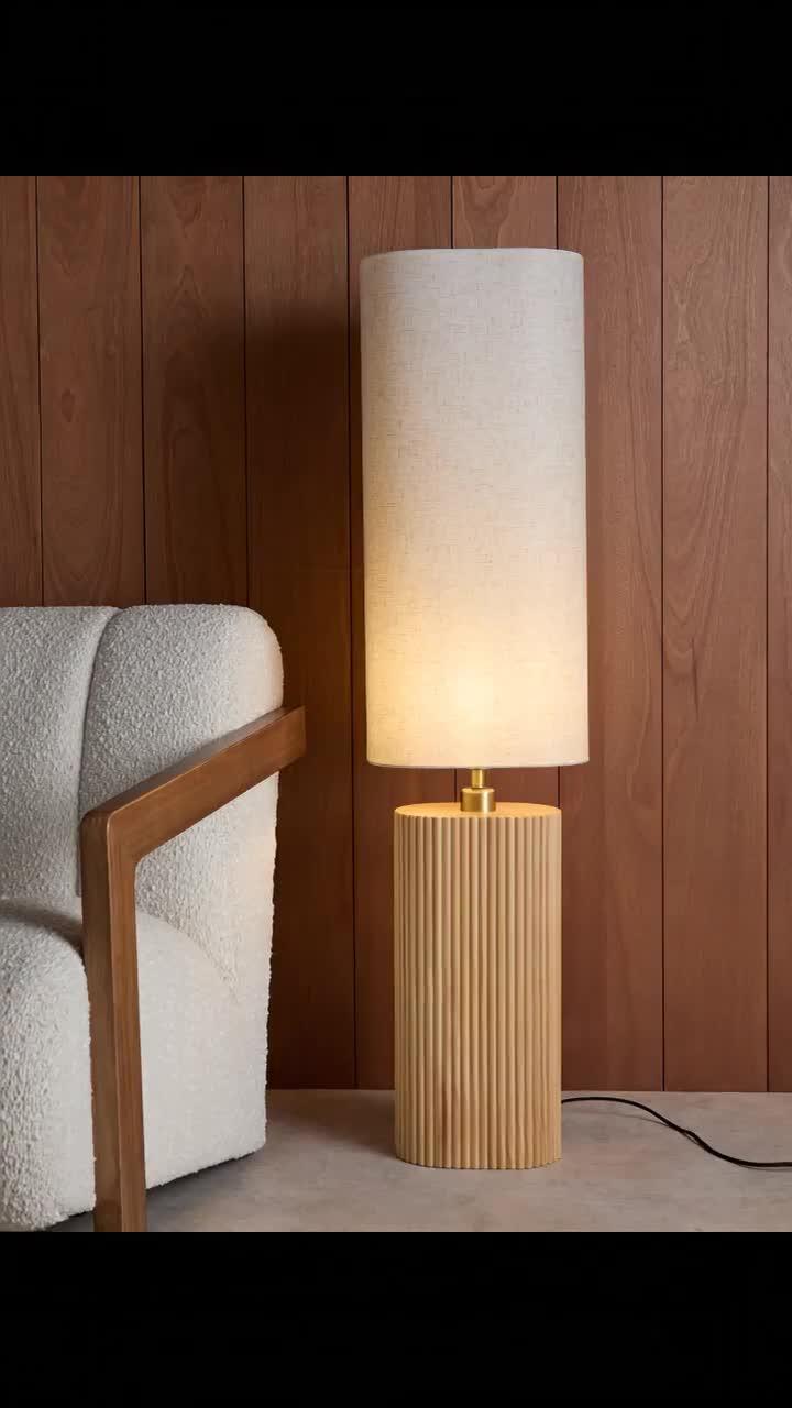 Image thumbnail 8 of 8 of The Very Collection Wooden Base Floor Lamp
