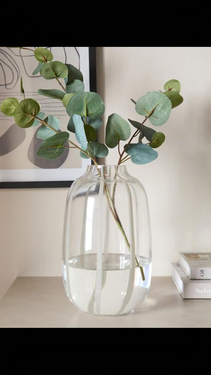Image thumbnail 7 of 7 of The Very Collection Clear Pill Vase With Grey Stripes